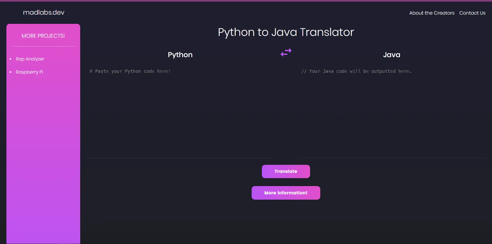 Python to Java Translator